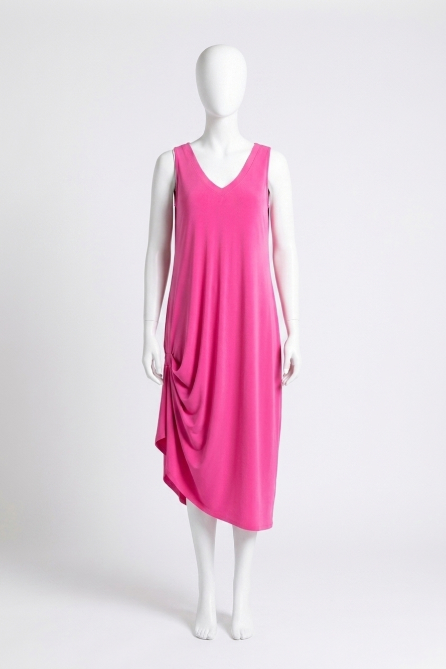 NEW SYMPLI sleeveless drama dress in peony